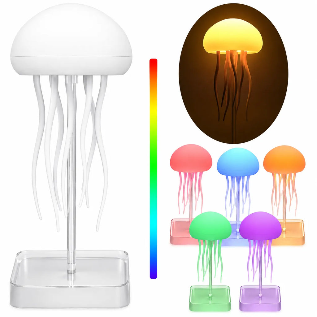 Lampada Medusa LED RGB Ricaricabile con Sensore Sonoro – Luce Innovativa Notturna Atmosfera Oceanica