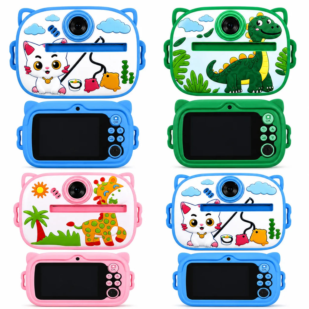 Mini Fotocamera Bambini con Stampa Istantanea – Foto e Video HD – Mini Camera Digitale Educativa con Giochi e Musica – Regalo Perfetto per Bambini e Bambine