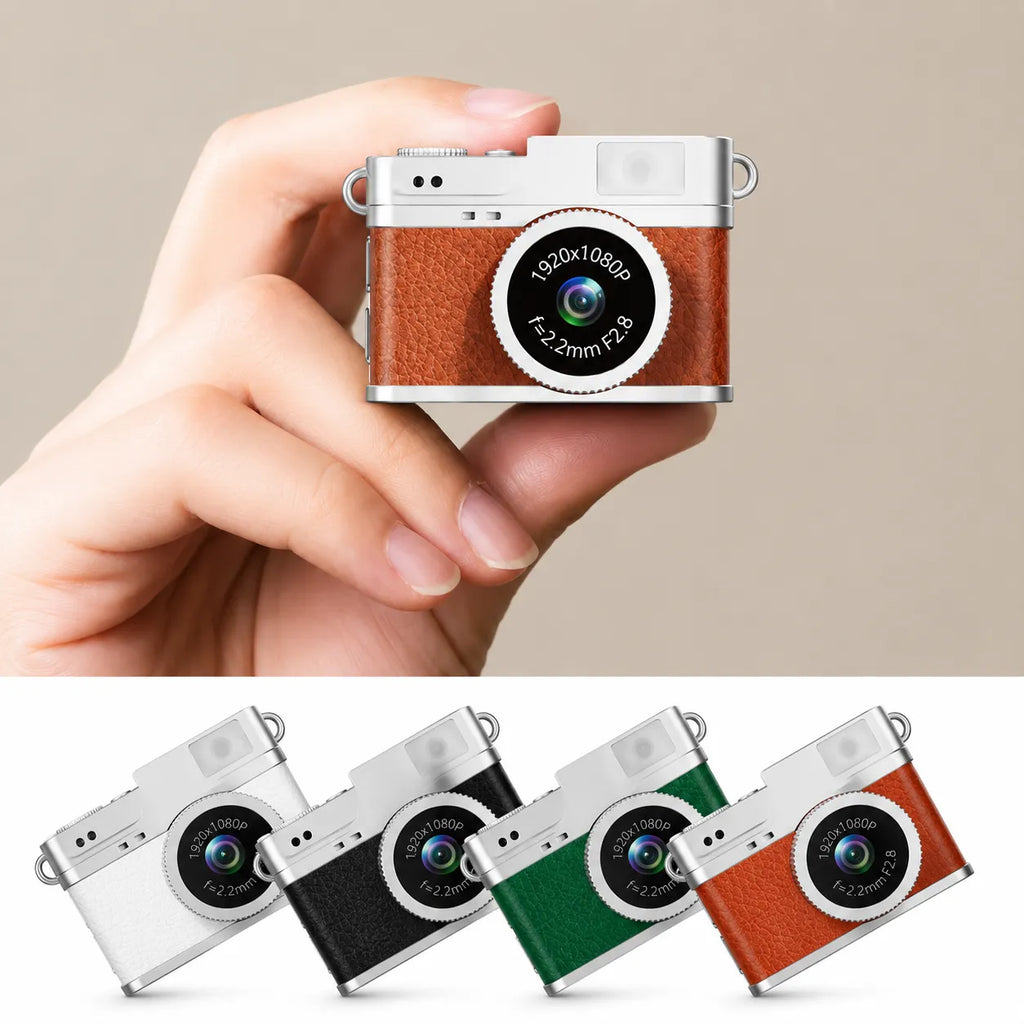 Mini Fotocamera Portachiavi HD 1080P – Nano Camera Retrò con Schermo IPS 0,96", Batteria Ricaricabile e Supporto TF fino a 128GB
