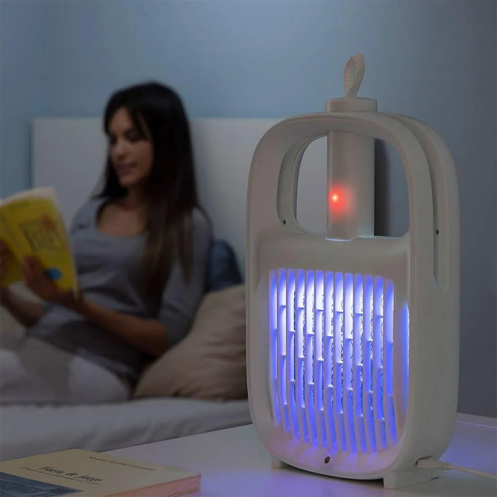 Lampada antizanzare e Racchetta Elettrica per Insetti Ricaricabile 2 in 1