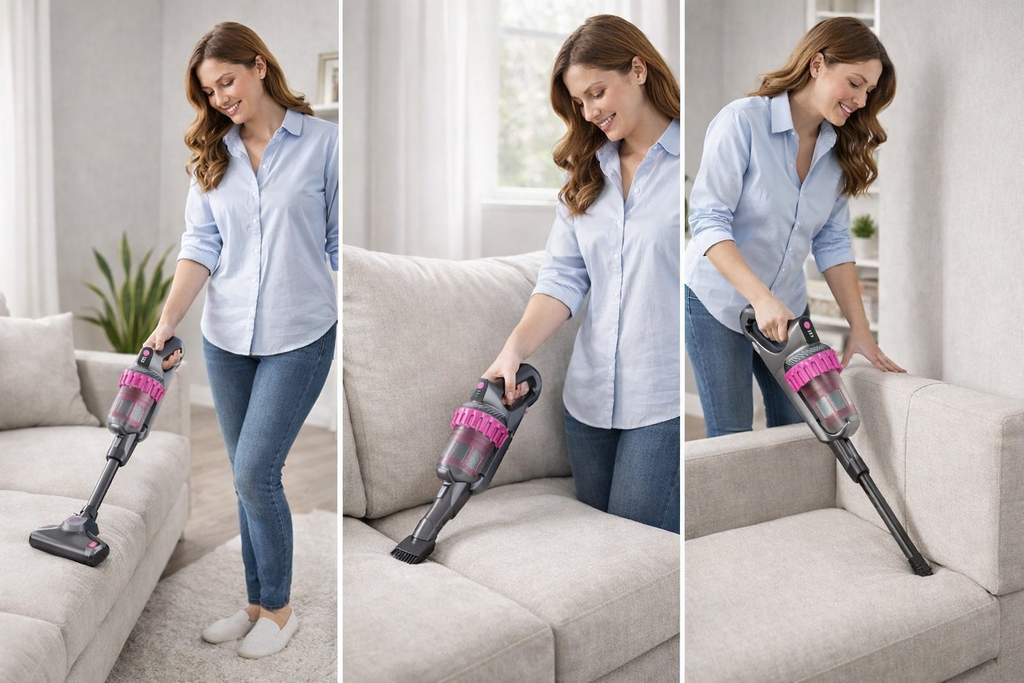 Aspirapolvere Senza Fili 4 in 1 – Rimuovi acari  Potente, Versatile e Ricaricabile