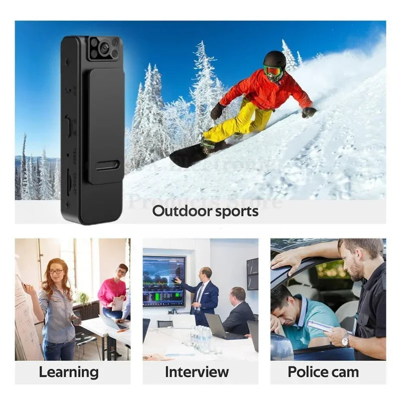 Mini Telecamera Tascabile WiFi 1080P con Visione Notturna – Videocamera Indossabile con Clip e Magnetica, Obiettivo Rotante Grandangolare, Registrazione Loop per Sicurezza, Auto e Uso Quotidiano