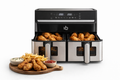 Friggitrice ad Aria 2000W Doppio Cestello 15L (7,5L + 7,5L) – Air Fryer XXXL a Doppia Zona con Controllo Indipendente