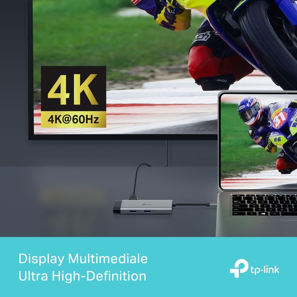 UH6120C Hub USB C 6 in 1, HDMI 4K@60Hz, Gigabit Ethernet TP-Link Showroom viveresmart.store & augmentedrealityoffers.com - P. IVA 02867250694 - DI PENTA ALESSIO - VIALE NETTUNO 167, 66023, FRANCAVILLA AL MARE (CH) - REA CH-438573
