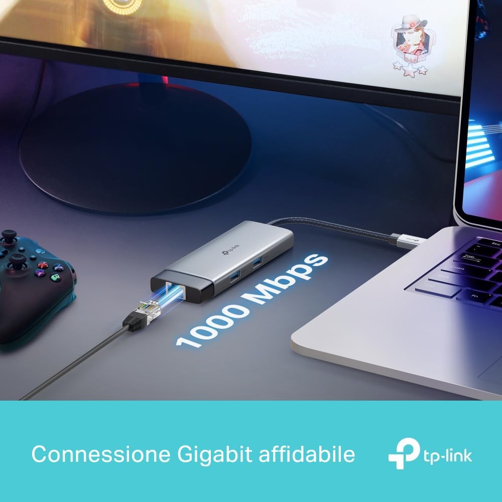 UH6120C Hub USB C 6 in 1, HDMI 4K@60Hz, Gigabit Ethernet TP-Link Showroom viveresmart.store & augmentedrealityoffers.com - P. IVA 02867250694 - DI PENTA ALESSIO - VIALE NETTUNO 167, 66023, FRANCAVILLA AL MARE (CH) - REA CH-438573