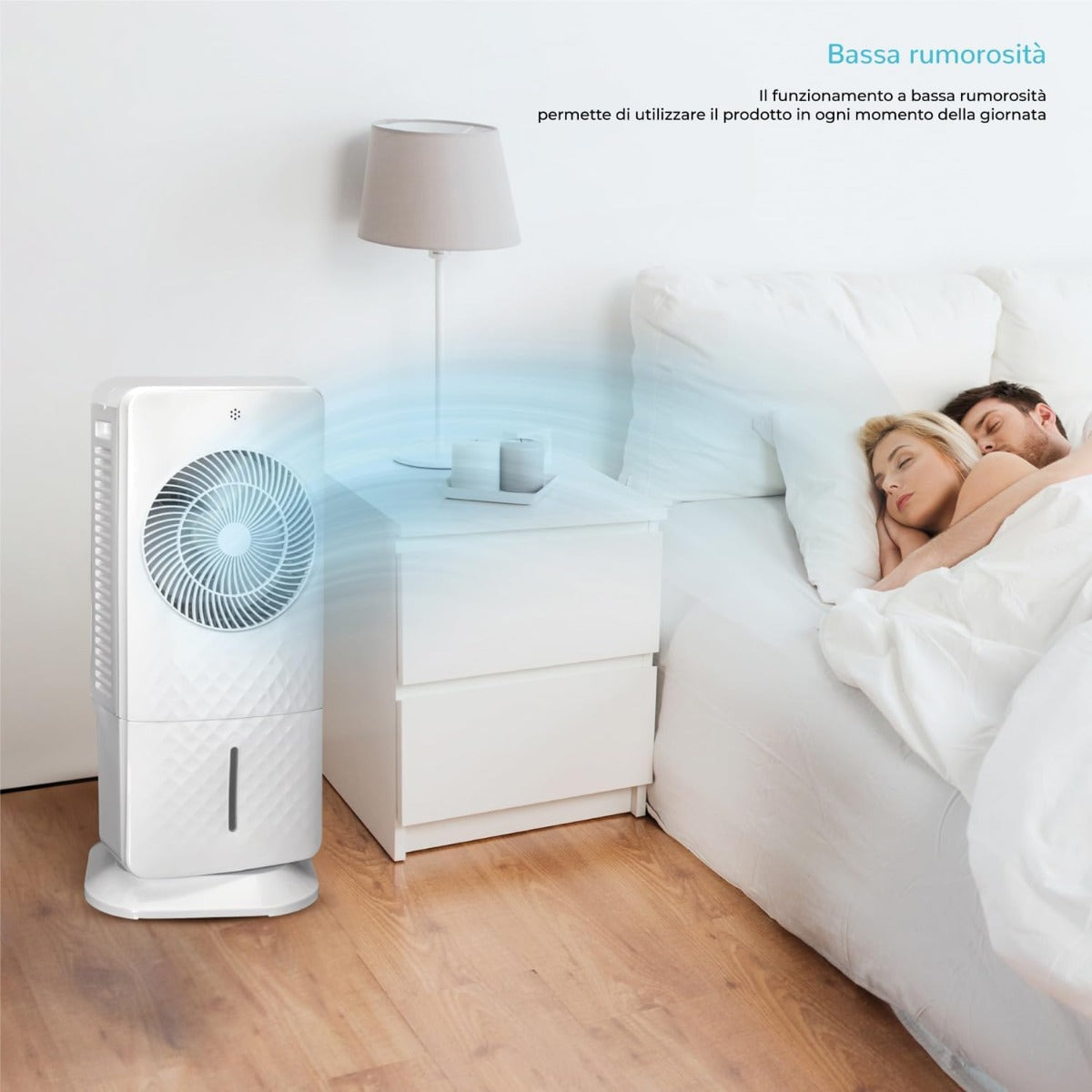 Raffrescatore e Purificatore d’Aria 3 in 1 con Telecomando, Timer 12h, Display Digitale, Serbatoio 5L, Touch Control