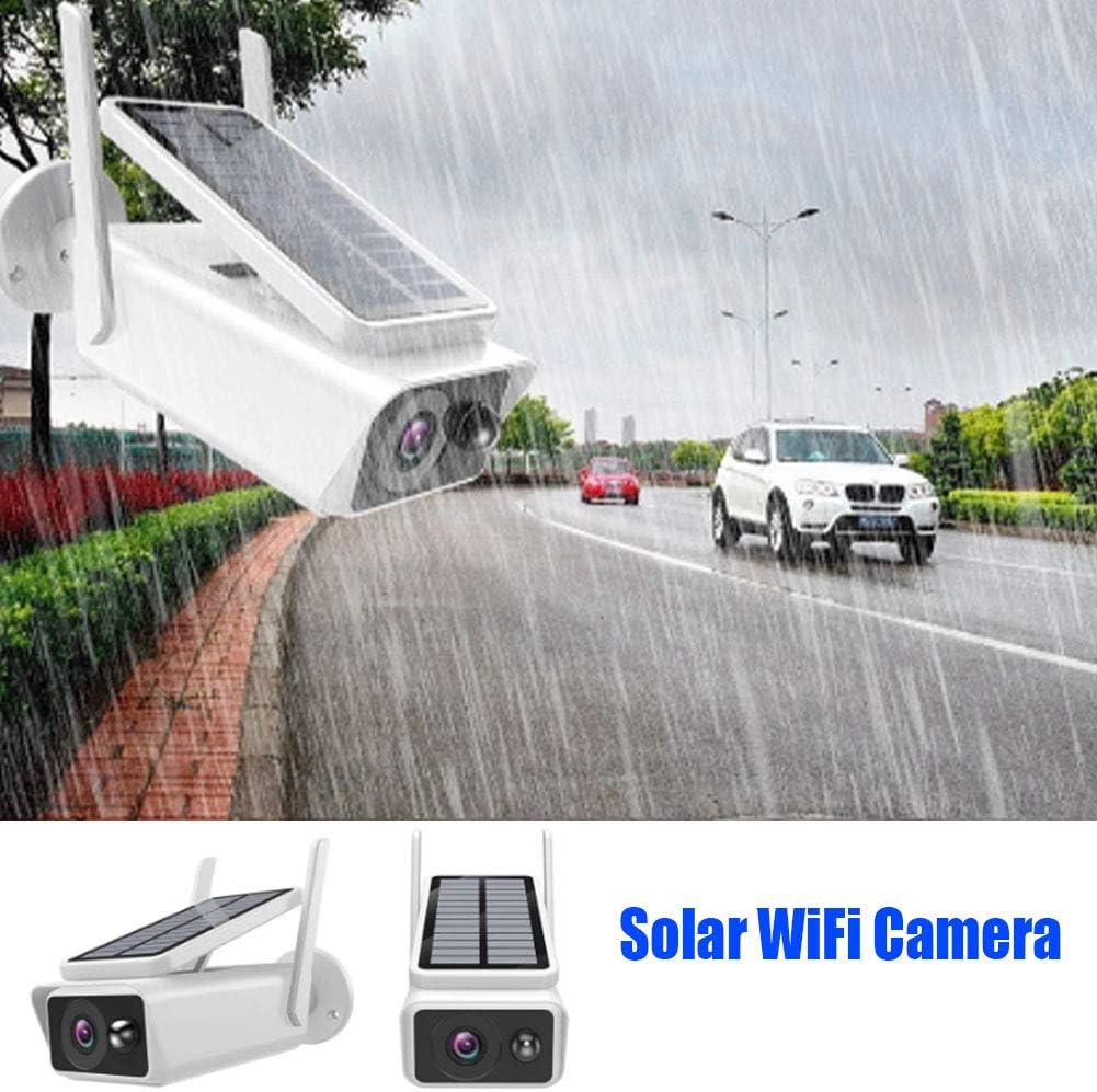Telecamera di Sorveglianza Wireless Esterno con Alimentazione Solare, 4MP, Visione Notturna a Colori e Rilevamento Movimento PIR