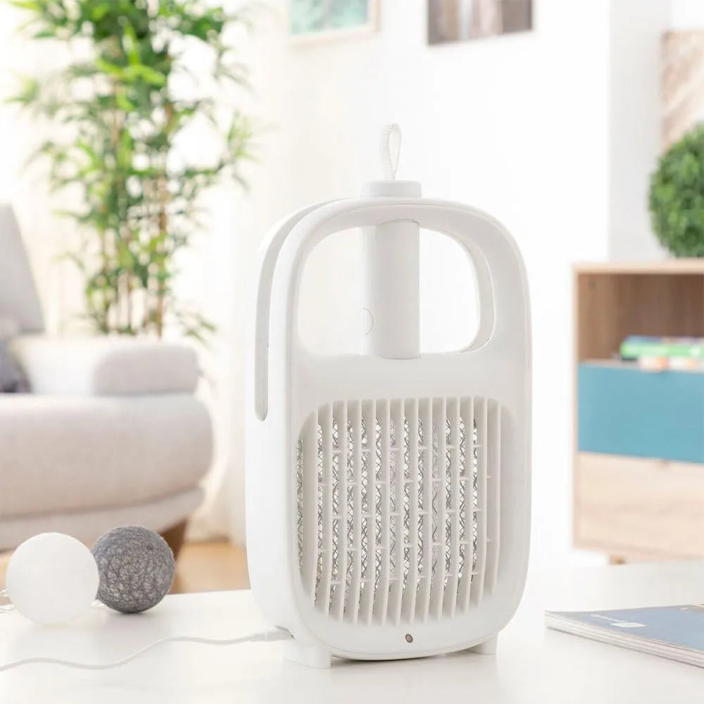 Lampada antizanzare e Racchetta Elettrica per Insetti Ricaricabile 2 in 1