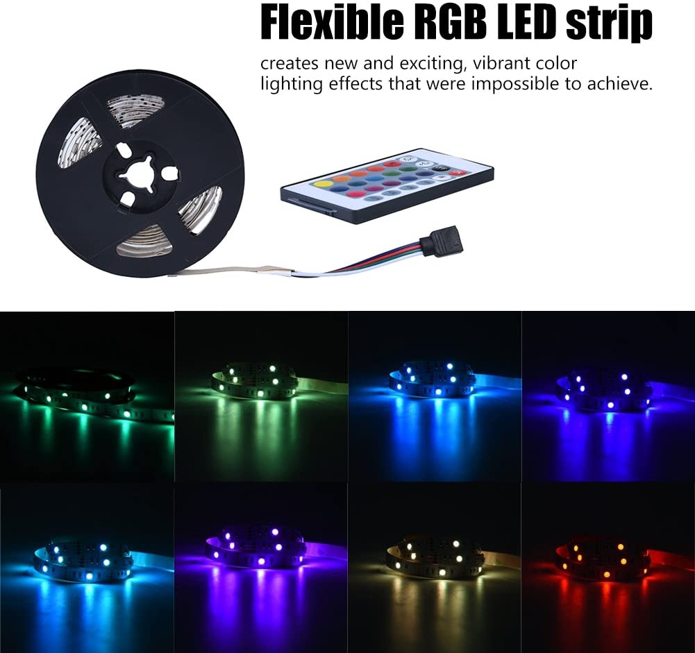 STRISCIA LED 5050RGB LUCE MULTICOLORE 5M + CONTROLLER E ALIMENTATORE