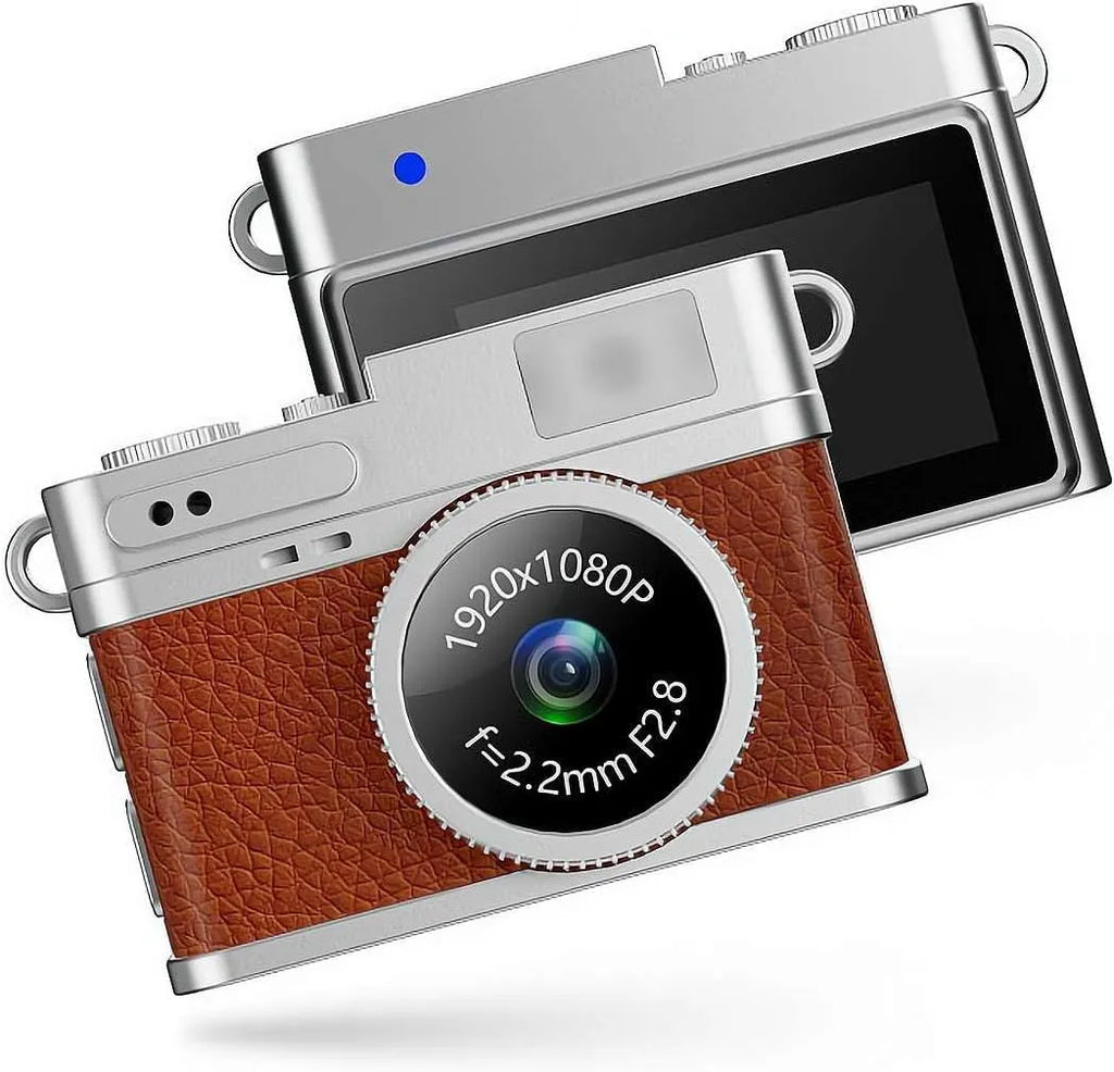 Mini Fotocamera Portachiavi HD 1080P – Nano Camera Retrò con Schermo IPS 0,96", Batteria Ricaricabile e Supporto TF fino a 128GB