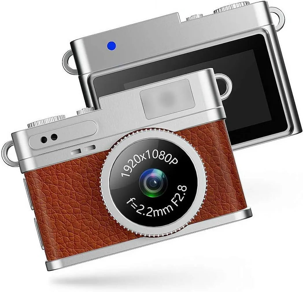 Mini Fotocamera Portachiavi HD 1080P – Nano Camera Retrò con Schermo IPS 0,96", Batteria Ricaricabile e Supporto TF fino a 128GB