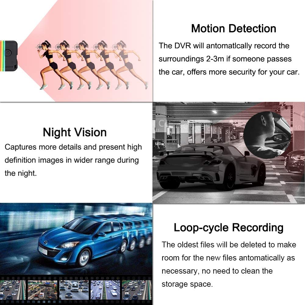 Mini videocamera HDR 1080 per auto. Visione notturna ad alta risoluzione
