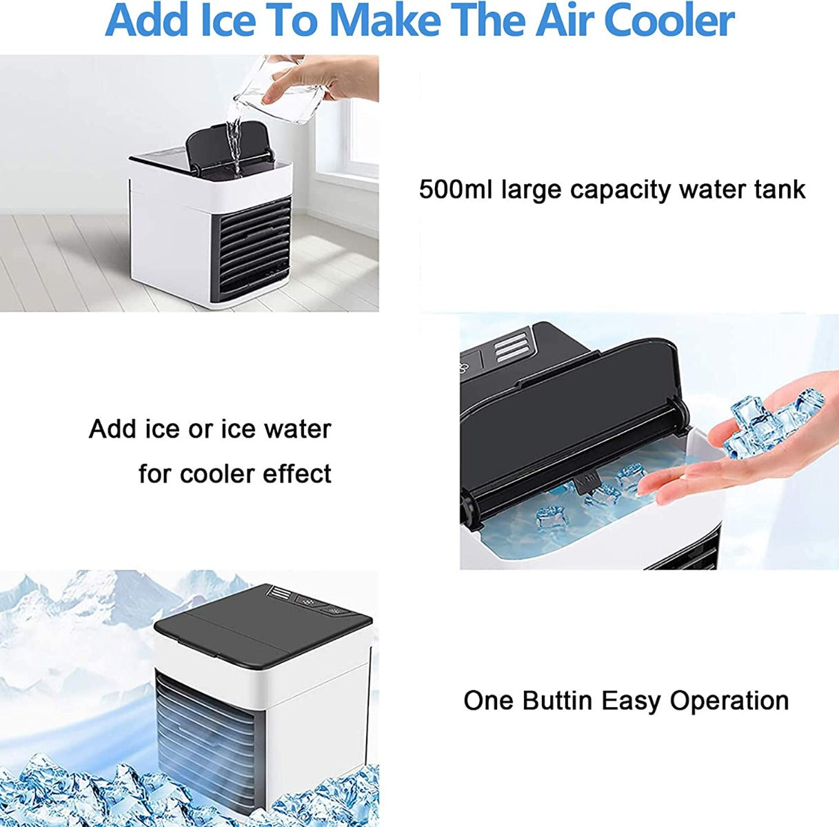 Condizionatore Portatile Mini Rinfrescatore d'aria ad Acqua con Ottimi Consumi Energetici
