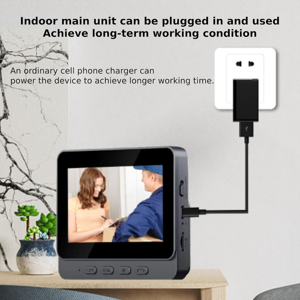 Videocitofono con Monitor,  Campanelli e citofoni Visione Notturna, Voce Bidirezionale, Angolo di Visione Ampio Dotato di Uno Schermo IPS da 4,3 pollici