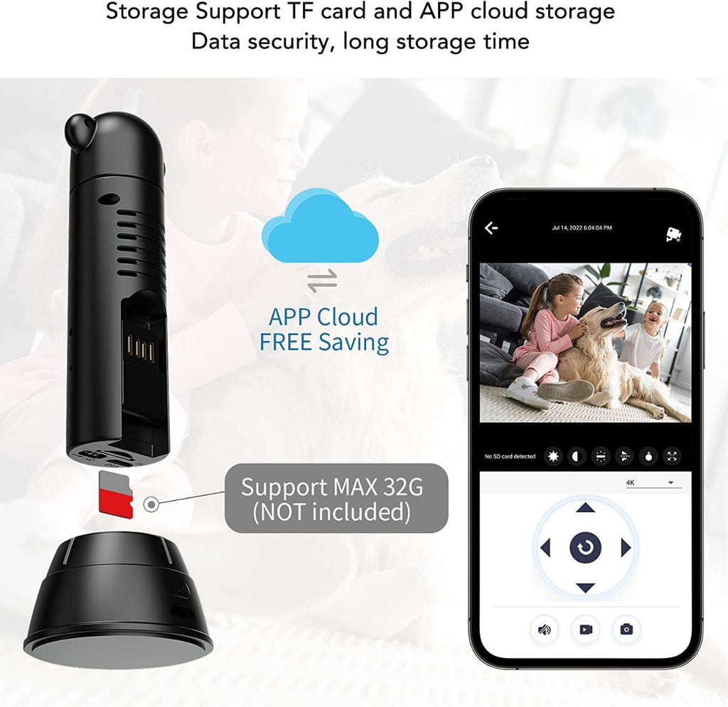 Camera 1080p wifi smart camera telecomando senza fili visione notturna 360° smart camera per la casa