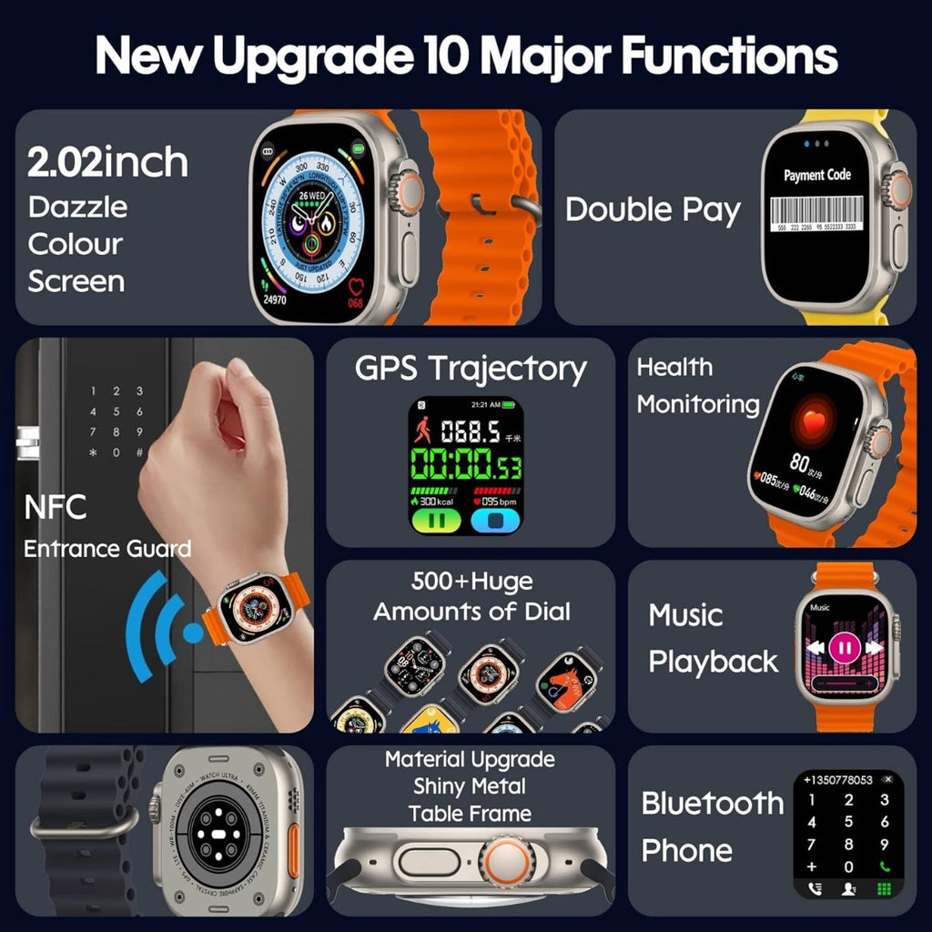 Orologio ultra smart watch tracker fitness impermeabile smartwatch nfc inteligente