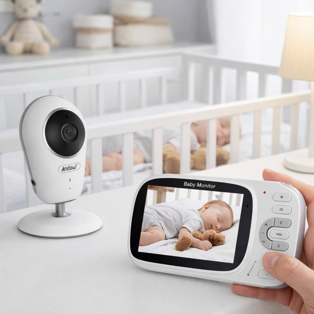 Video Baby Monitor Wireless Q-SX907 con Telecamera HD e Audio Bidirezionale
