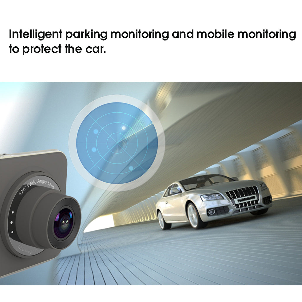 Videocamera Dashcam per auto, videoregistratore full HD 1080P con obiettivo grandangolare 170 °, sensore G, WDR, rilevamento del movimento 4 pollici