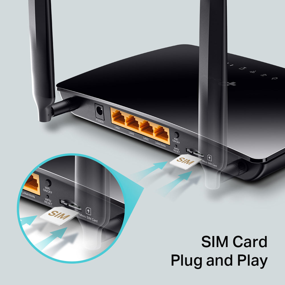 Archer MR202 Router Wi-Fi con SIM 4G LTE CAT4 AC750Mbps