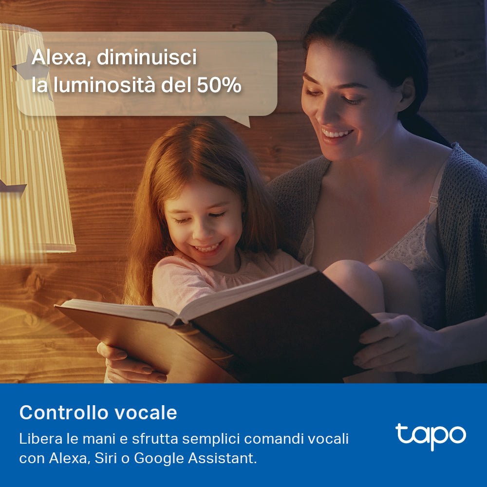 Tapo L535E Lampadina LED Smart Wi-Fi Multicolore E27, Extra-Luminosa, Controllo Vocale con Alexa, Certificata Matter, 2pz