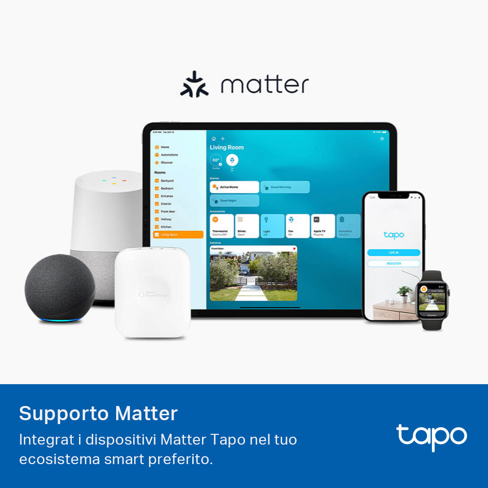 Tapo L535E Lampadina LED Smart Wi-Fi Multicolore E27, Extra-Luminosa, Controllo Vocale con Alexa, Certificata Matter