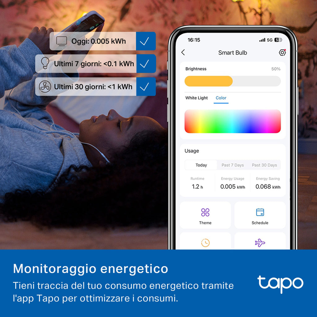 Tapo L430C Lampadina Smart Wi-Fi E14, Multicolore e Dimmerabile, Controllo Vocale con Alexa/Google TP-Link Showroom viveresmart.store & augmentedrealityoffers.com - P. IVA 02867250694 - DI PENTA ALESSIO - VIALE NETTUNO 167, 66023, FRANCAVILLA AL MARE (CH) - REA CH-438573