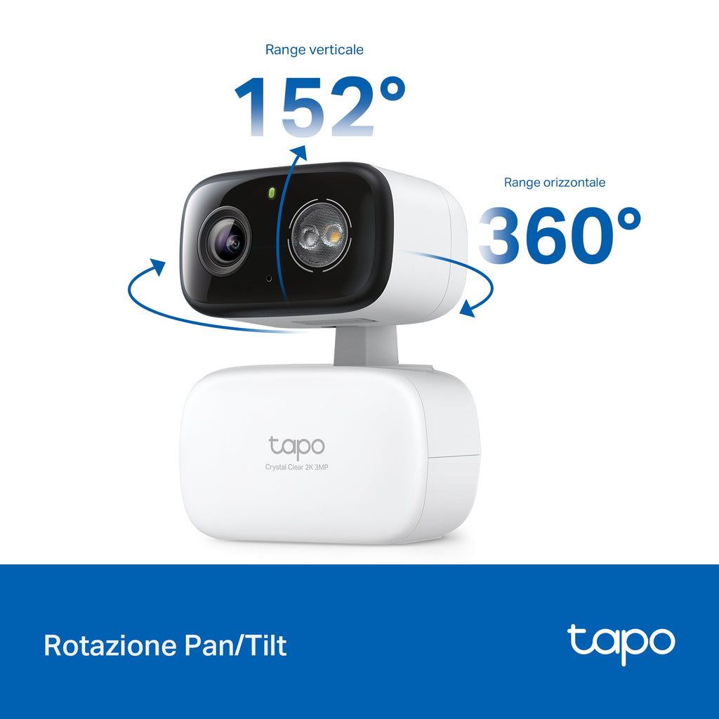 Tapo C236 Telecamera Wi-Fi Esterno/Interno 3K 5MP, Pan/Tilt, Visione Notturna a Colori, Notifiche AI, IP65 TP-Link Showroom viveresmart.store & augmentedrealityoffers.com - P. IVA 02867250694 - DI PENTA ALESSIO - VIALE NETTUNO 167, 66023, FRANCAVILLA AL MARE (CH) - REA CH-438573