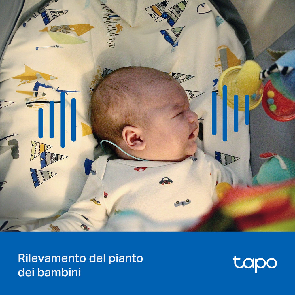 Tapo C206 Telecamera Wi-Fi Esterno/Interno 1080P FHD, 360° Visuale, Visione Notturna a Colori, ⚠️Non a batteria