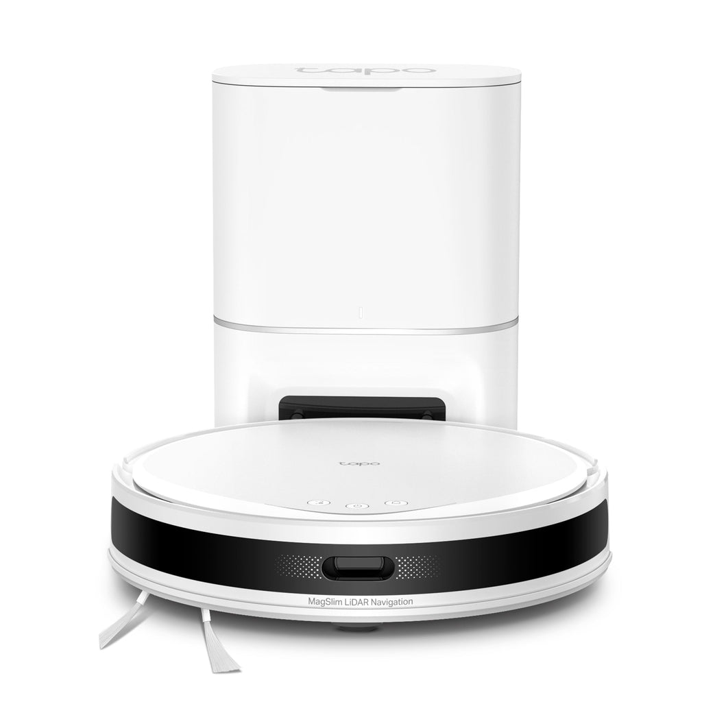 Tapo RV20 Max Plus White Robot Aspirapolvere, All-in-one, Navigazione LiDAR MagSlim,⚠️Aggiungi al carrello: Un Faretto LED gratis!