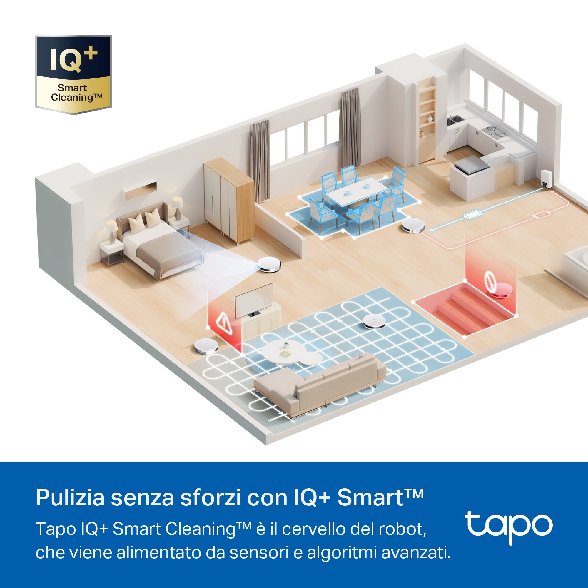Tapo RV20 Max Plus White Robot Aspirapolvere, All-in-one, Navigazione LiDAR MagSlim,⚠️Aggiungi al carrello: Un Faretto LED gratis!