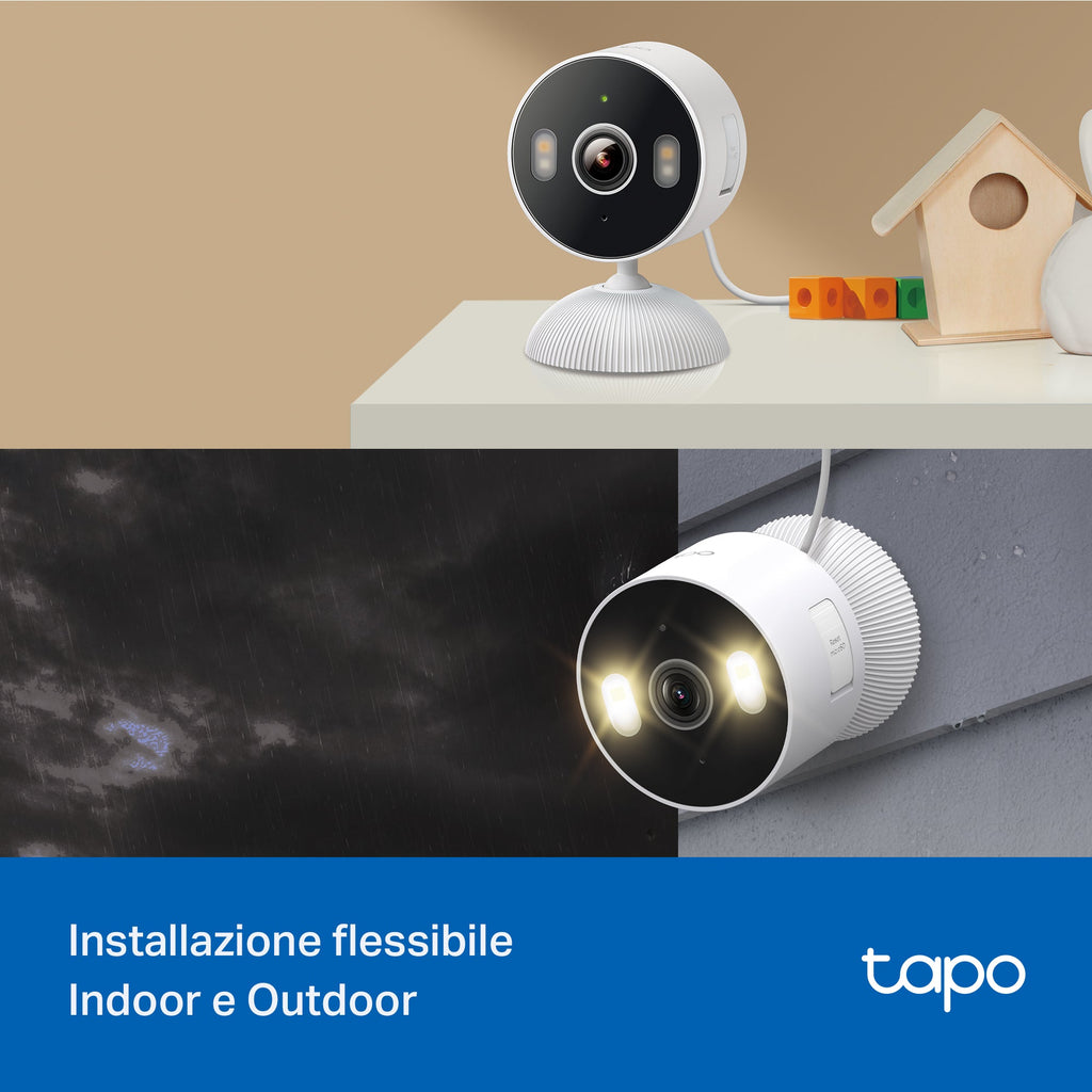 Tapo C113 Telecamera Wi-Fi Esterno/Interno 2K 3MP, Visione Notturna a Colori