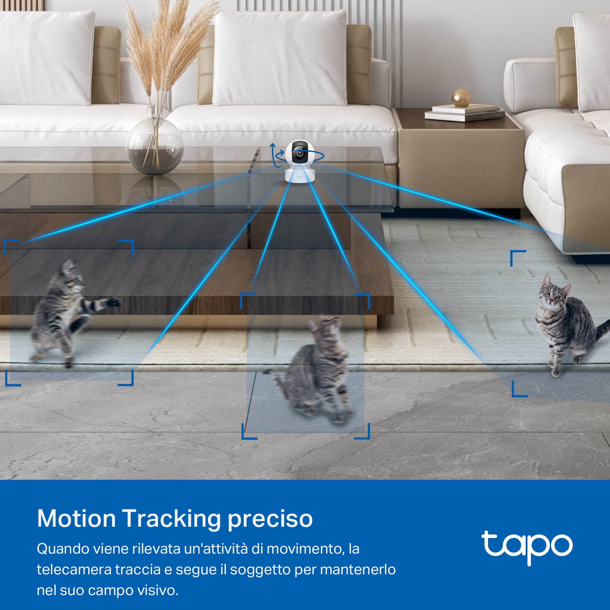 Tapo C232 Telecamera Wi-Fi Interno 3K 5MP, 360° Visuale, Porta Ethernet TP-Link Showroom viveresmart.store & augmentedrealityoffers.com - P. IVA 02867250694 - DI PENTA ALESSIO - VIALE NETTUNO 167, 66023, FRANCAVILLA AL MARE (CH) - REA CH-438573