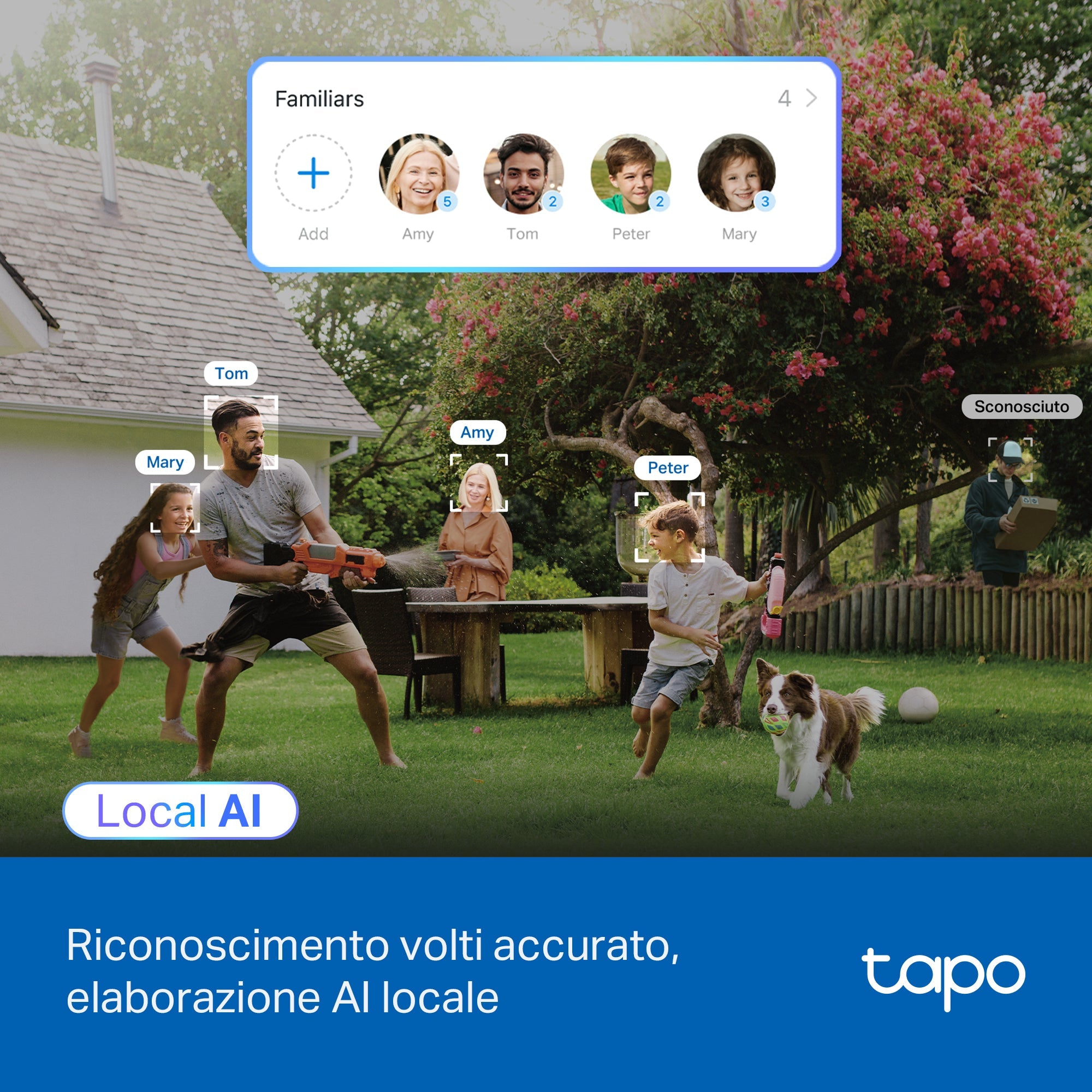 Tapo C560WS Telecamera Wi-Fi Esterno 4K 8MP, 360° Visuale, Visione Notturna a Colori Starlight, Wi-Fi/Ethernet, 2pz, ⚠️Non a batteria