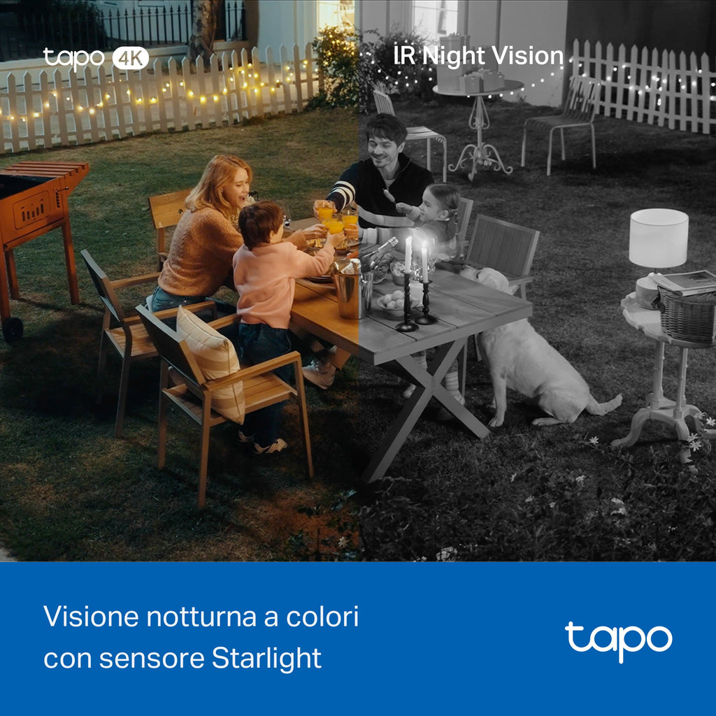 Tapo C560WS Telecamera Wi-Fi Esterno 4K 8MP, 360° Visuale, Visione Notturna a Colori Starlight, Wi-Fi/Ethernet, ⚠️Non a batteria TP-Link Showroom viveresmart.store & augmentedrealityoffers.com - P. IVA 02867250694 - DI PENTA ALESSIO - VIALE NETTUNO 167, 66023, FRANCAVILLA AL MARE (CH) - REA CH-438573