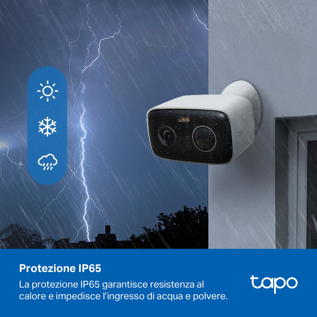 Tapo C400 1080P FHD Telecamera Wi-Fi Esterno a Batteria 5200 mAh, Visione Notturna a Colori TP-Link Showroom viveresmart.store & augmentedrealityoffers.com - P. IVA 02867250694 - DI PENTA ALESSIO - VIALE NETTUNO 167, 66023, FRANCAVILLA AL MARE (CH) - REA CH-438573