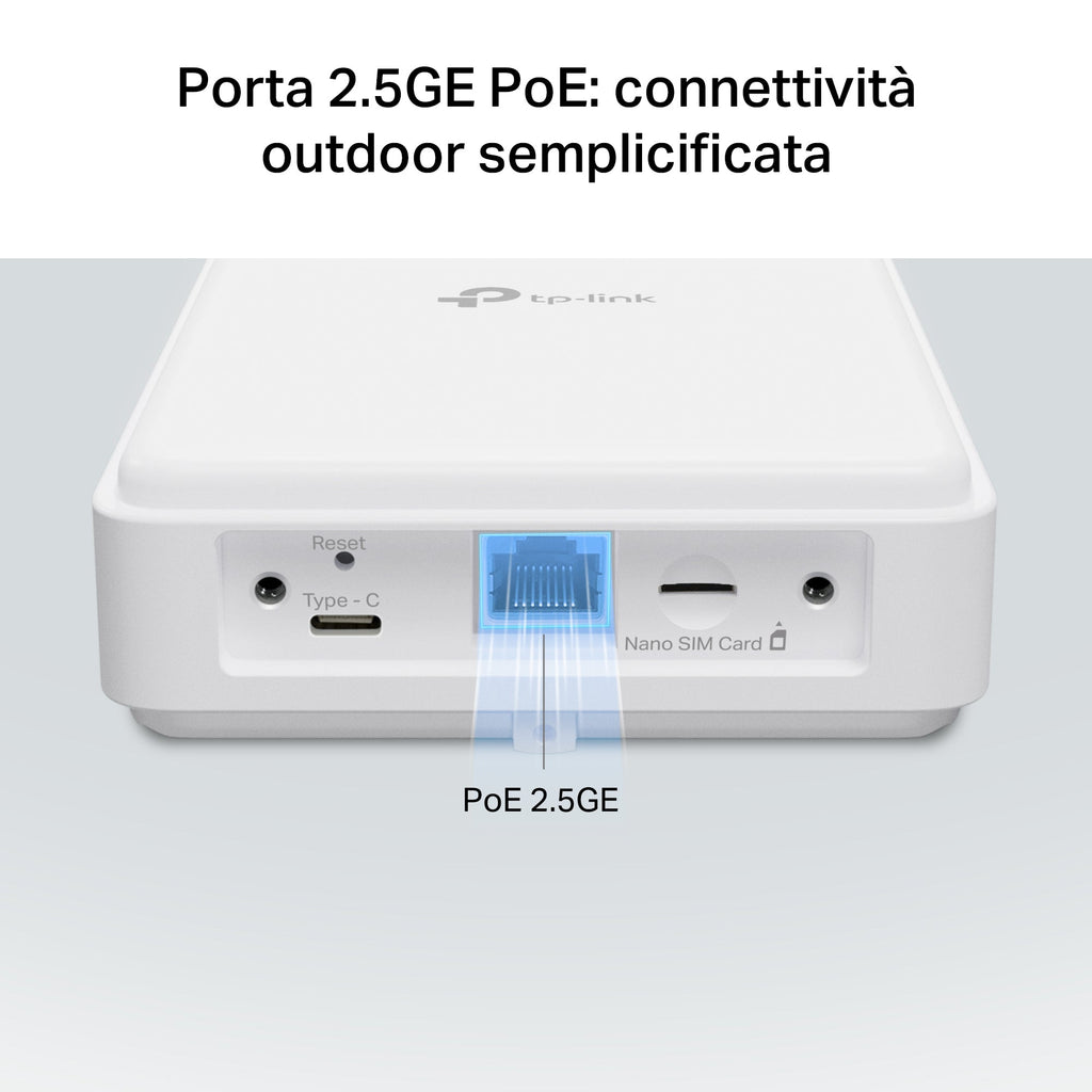 NE200-Outdoor Router 5G con SIM da Esterno, Porta 2.5G, IP66, Alimentato solo da POE (Adattatore incluso)