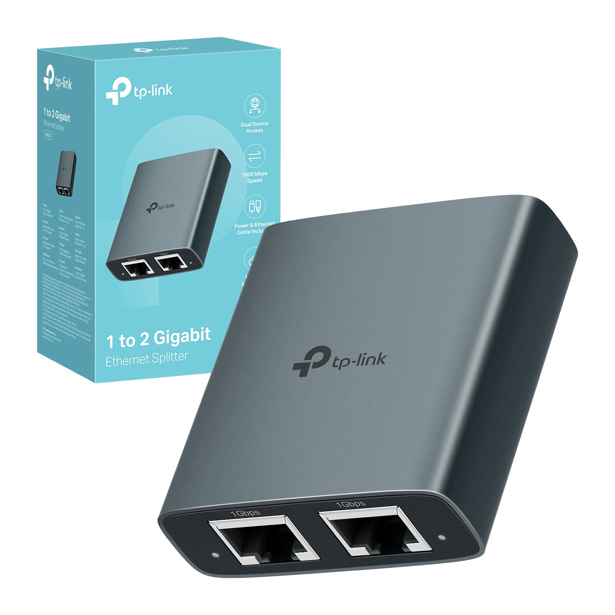 EH210 Sdoppiatore Ethernet Gigabit da 1 a 2