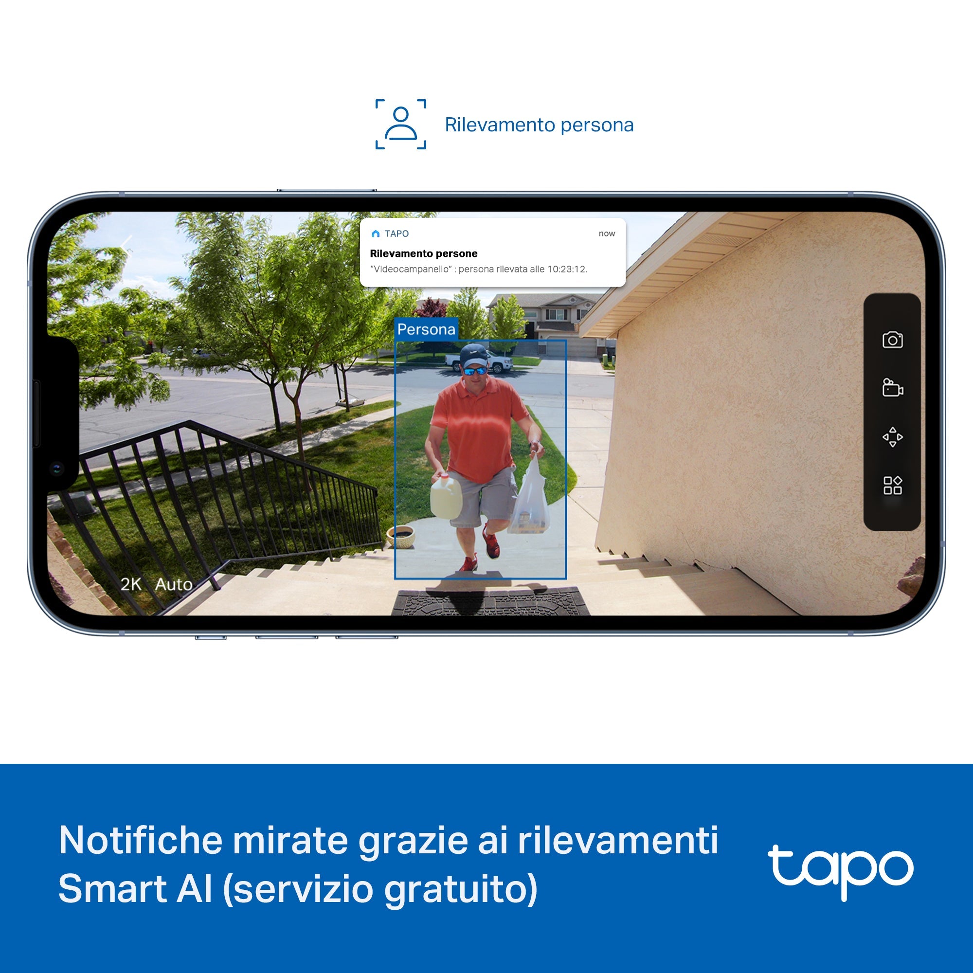 Tapo D205 Video Campanello 2K 3MP, Visione Notturna, Batteria 5200mAh TP-Link Showroom viveresmart.store & augmentedrealityoffers.com - P. IVA 02867250694 - DI PENTA ALESSIO - VIALE NETTUNO 167, 66023, FRANCAVILLA AL MARE (CH) - REA CH-438573