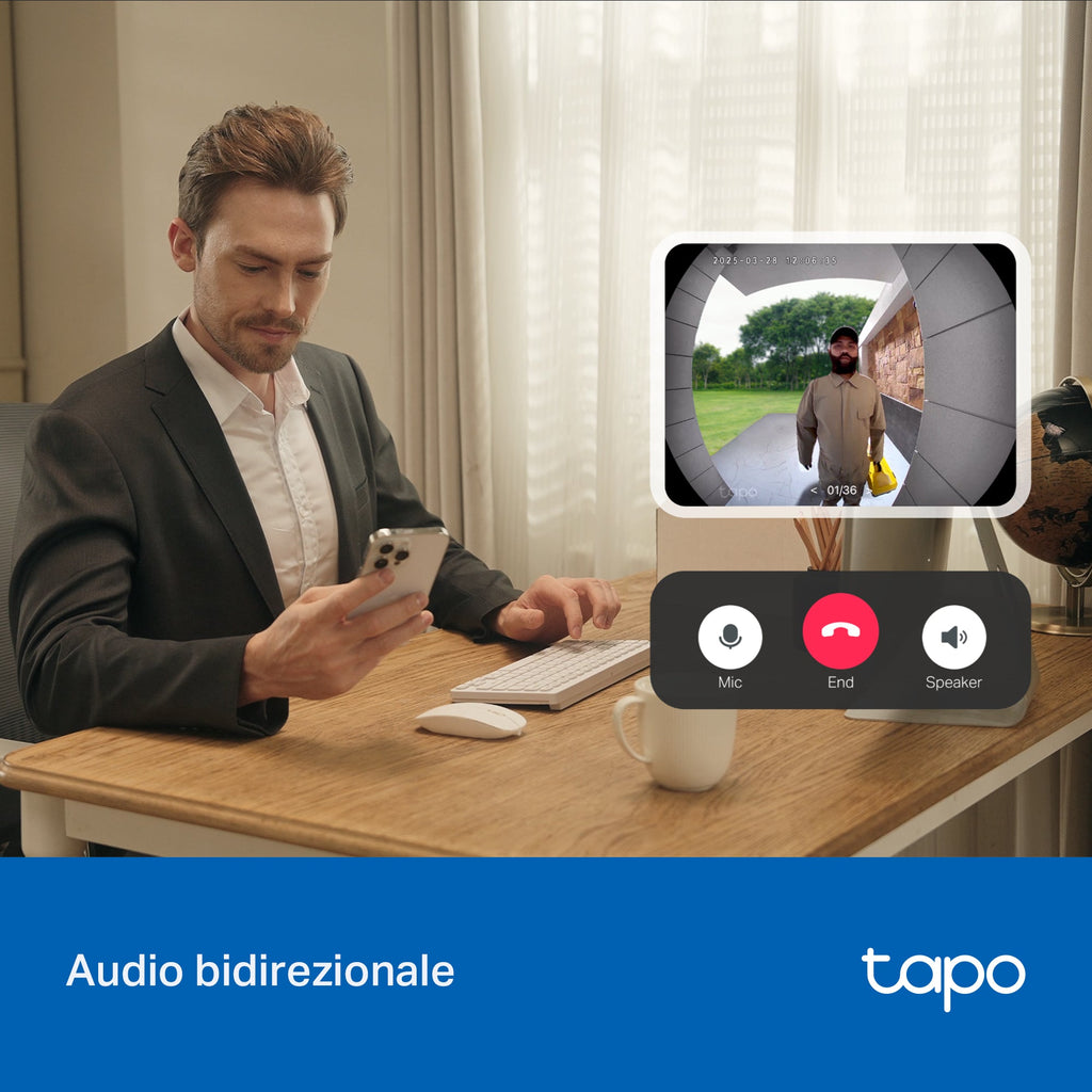 Tapo D205 Video Campanello 2K 3MP, Visione Notturna, Batteria 5200mAh TP-Link Showroom viveresmart.store & augmentedrealityoffers.com - P. IVA 02867250694 - DI PENTA ALESSIO - VIALE NETTUNO 167, 66023, FRANCAVILLA AL MARE (CH) - REA CH-438573