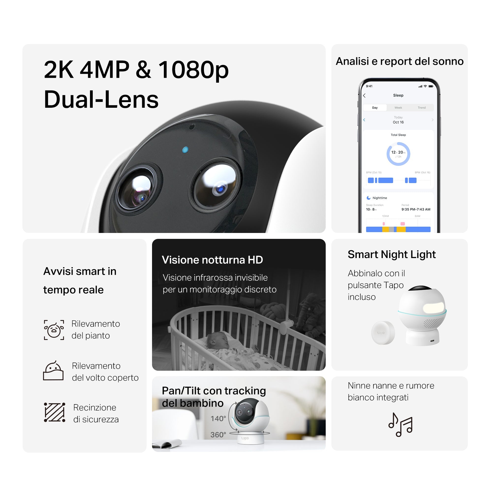 Tapo C840 Baby Monitor, Telecamera Wi-Fi Interno 4MP+2MP Doppia Lente, Visione Notturna e Allarme Urlo TP-Link Showroom viveresmart.store & augmentedrealityoffers.com - P. IVA 02867250694 - DI PENTA ALESSIO - VIALE NETTUNO 167, 66023, FRANCAVILLA AL MARE (CH) - REA CH-438573