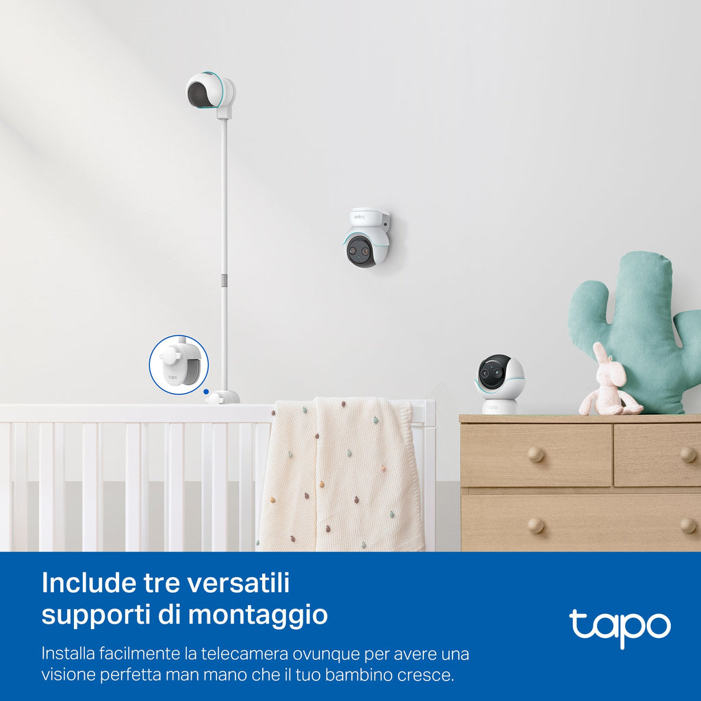 Tapo C840 Baby Monitor, Telecamera Wi-Fi Interno 4MP+2MP Doppia Lente, Visione Notturna e Allarme Urlo TP-Link Showroom viveresmart.store & augmentedrealityoffers.com - P. IVA 02867250694 - DI PENTA ALESSIO - VIALE NETTUNO 167, 66023, FRANCAVILLA AL MARE (CH) - REA CH-438573