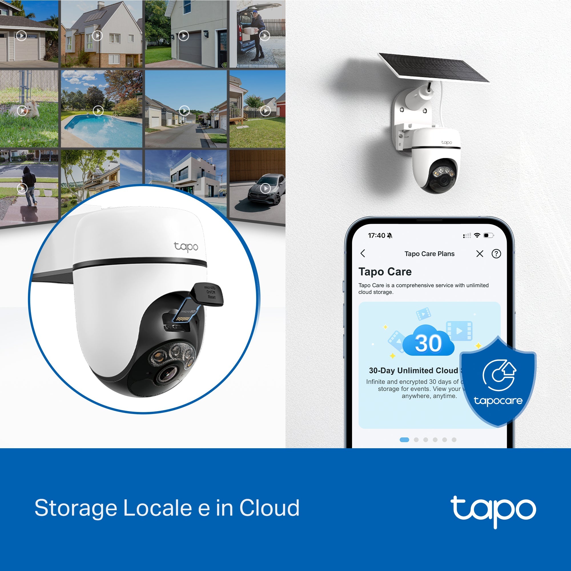 Tapo C610 KIT Telecamera WiFi Esterno 2K 3MP Senza Fili con Pannello Solare, 360° PTZ, Batteria 6700mAh TP-Link Showroom viveresmart.store & augmentedrealityoffers.com - P. IVA 02867250694 - DI PENTA ALESSIO - VIALE NETTUNO 167, 66023, FRANCAVILLA AL MARE (CH) - REA CH-438573