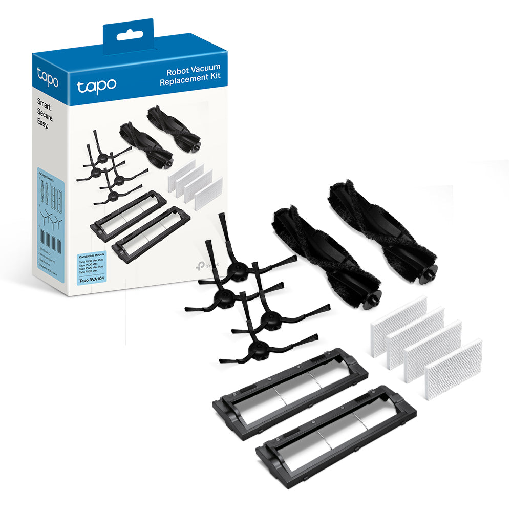Tapo RVA104 Kit di Sostituzione per Robot Aspirapolvere Tapo, Compatibile con RV30 Max, RV30 Max Plus, RV20 Max, RV20 Max Plus