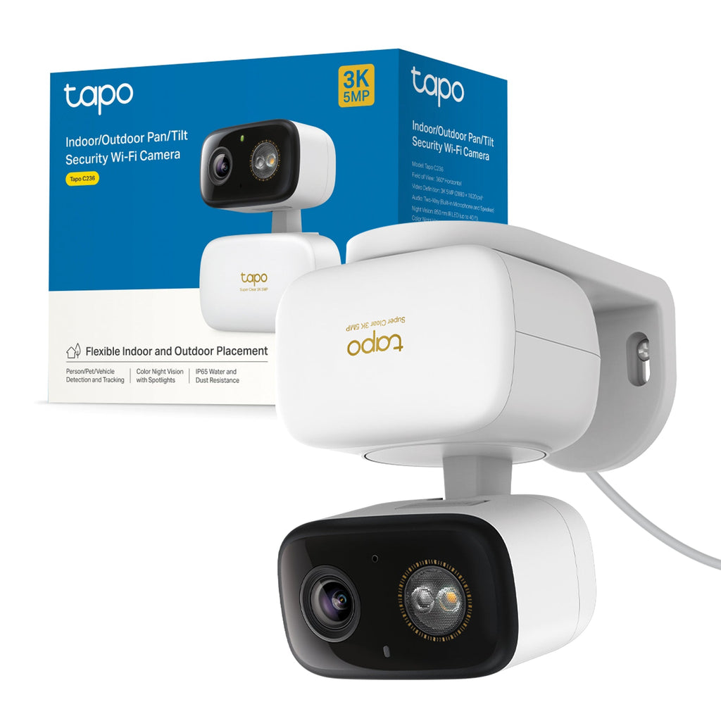 Tapo C236 Telecamera Wi-Fi Esterno/Interno 3K 5MP, Pan/Tilt, Visione Notturna a Colori, Notifiche AI, IP65 TP-Link Showroom viveresmart.store & augmentedrealityoffers.com - P. IVA 02867250694 - DI PENTA ALESSIO - VIALE NETTUNO 167, 66023, FRANCAVILLA AL MARE (CH) - REA CH-438573