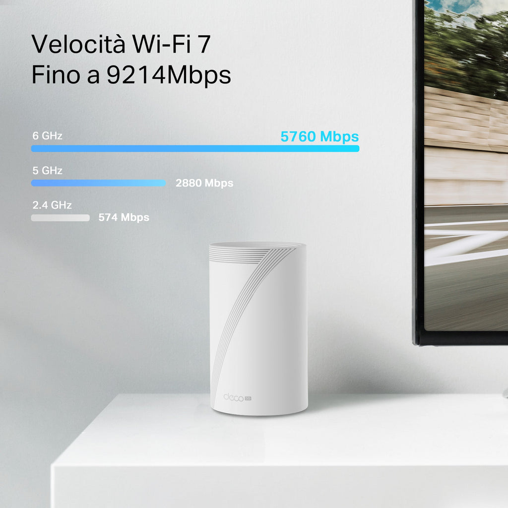 Deco BE65-5G Router 5G Mesh Wi-Fi 7 BE9300Mbps, 3 Porte 2.5Gbps