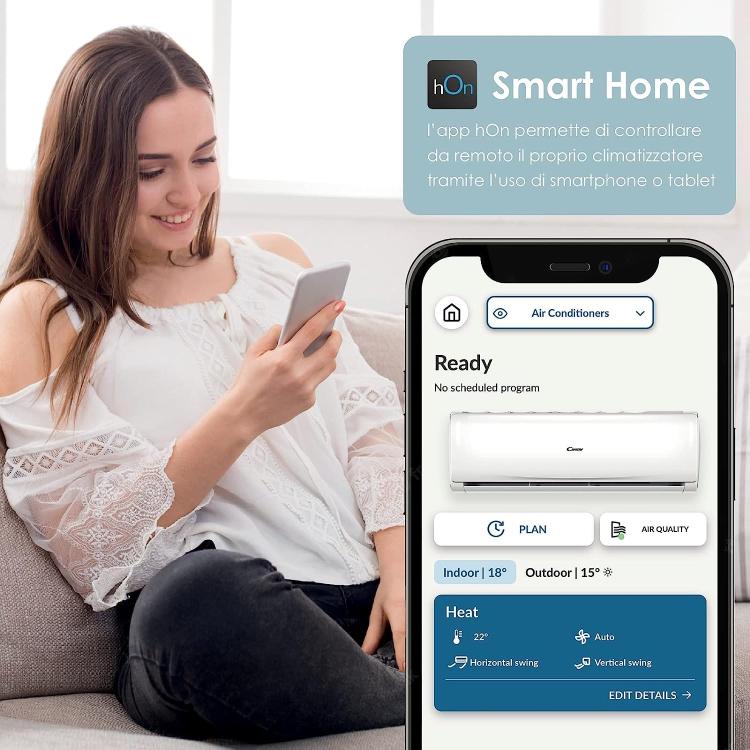 Candy Pura Climatizzatore Condizionatore 9000 Btu Inverter R32 A++ Wifi Con App Luemm Store