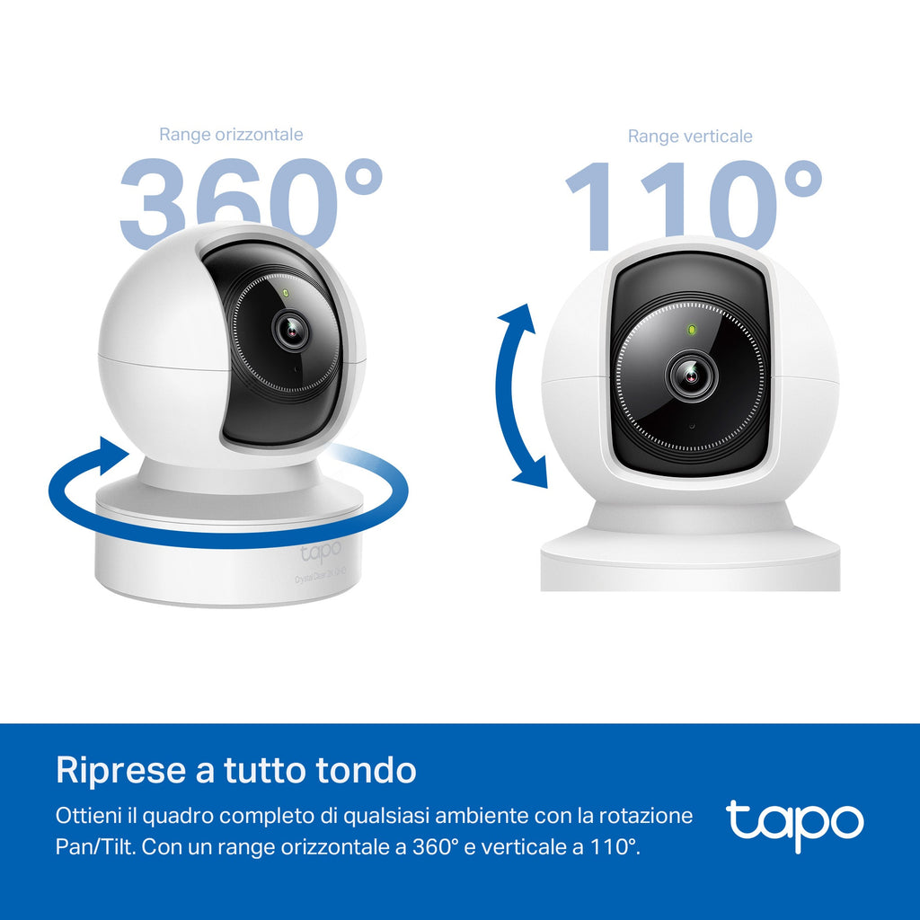 Tapo C222 Telecamera Wi-Fi Interno 2K 4MP, 360° Visuale, Porta Ethernet TP-Link Showroom viveresmart.store & augmentedrealityoffers.com - P. IVA 02867250694 - DI PENTA ALESSIO - VIALE NETTUNO 167, 66023, FRANCAVILLA AL MARE (CH) - REA CH-438573