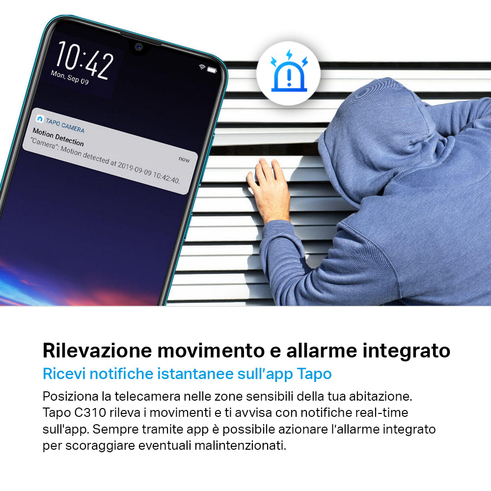 Tapo C310 Telecamera Wi-Fi Esterno 2K 3MP, Visione Notturna, Wi-Fi/Ethernet, ⚠️Non a batteria TP-Link Showroom viveresmart.store & augmentedrealityoffers.com - P. IVA 02867250694 - DI PENTA ALESSIO - VIALE NETTUNO 167, 66023, FRANCAVILLA AL MARE (CH) - REA CH-438573