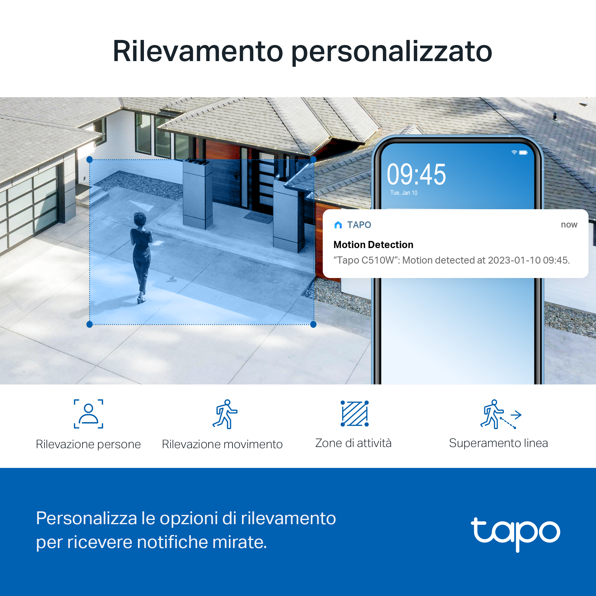Tapo C510W Telecamera Wi-Fi Esterno 2K 3MP, 360° Visuale, Visione Notturna a Colori, 2pz, ⚠️Non a batteria