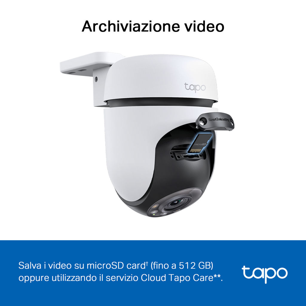 Tapo C510W Telecamera Wi-Fi Esterno 2K 3MP, 360° Visuale, Visione Notturna a Colori, ⚠️Non a batteria TP-Link Showroom viveresmart.store & augmentedrealityoffers.com - P. IVA 02867250694 - DI PENTA ALESSIO - VIALE NETTUNO 167, 66023, FRANCAVILLA AL MARE (CH) - REA CH-438573